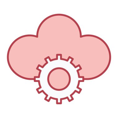 Bulut hesaplama teknolojisi vektör çizimi