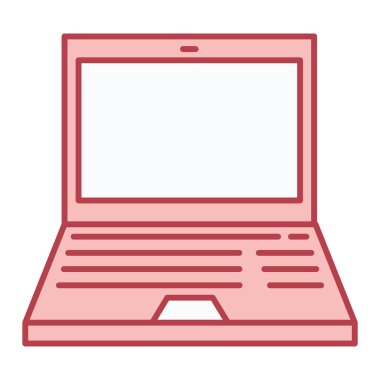 Dizüstü bilgisayar teknolojisi simge vektör çizim grafik tasarım