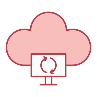 Bulut hesaplama teknolojisi vektör çizimi