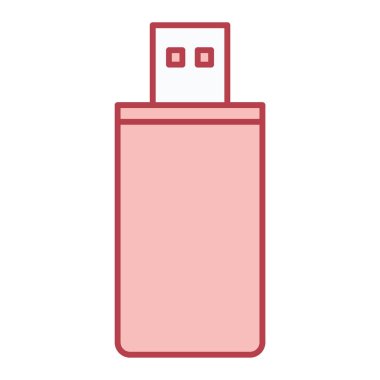 usb flash disk simge vektör illüstrasyon tasarımı