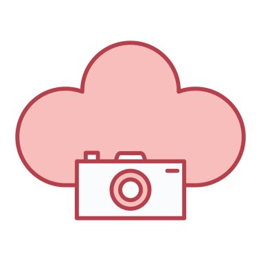 Bulut hesaplama teknolojisi ikon vektör çizimi tasarımı