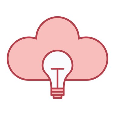 Bulut hesaplama ve teknoloji teması izole edilmiş tasarım vektörü çizimi