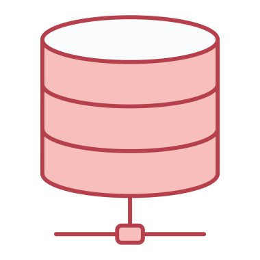 veritabanı. Web simgesi basit illüstrasyon