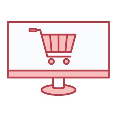 Alışveriş arabası ikonu. vektör illüstrasyonu