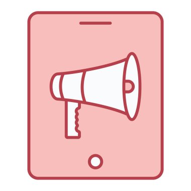 Megafon ikonu vektör illüstrasyonu