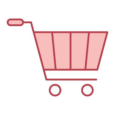 Alışveriş arabası simgesi vektör illüstrasyon grafik tasarımı