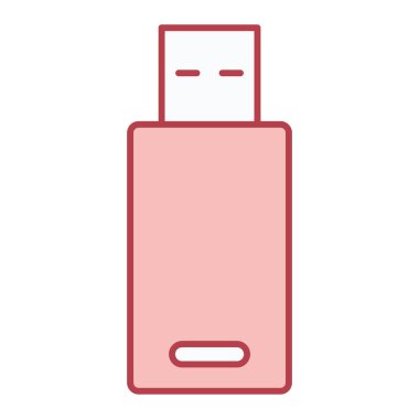 usb flash disk simge vektörü. Taslak taşınabilir kamera işareti. izole edilmiş sınır sembolü çizimi