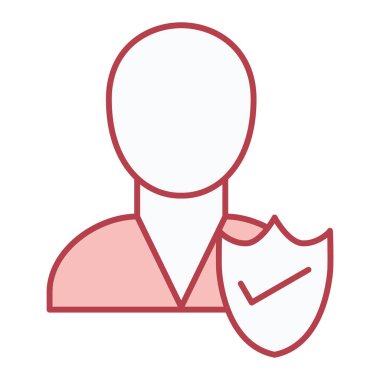 kalkan ikon vektör illüstrasyonu