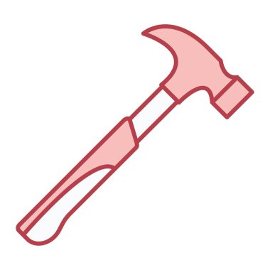 Çekiç simgesi. Web için anahtar vektör simgelerinin özet çizimi