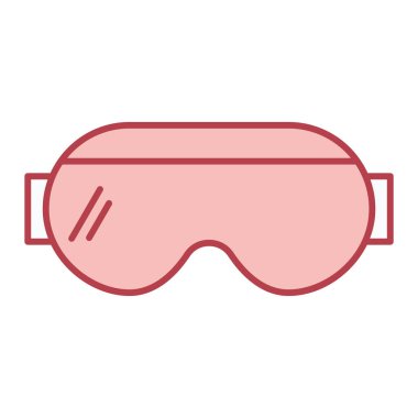 Dalış maskesi simgesi. Web için kayak vektörü simgelerinin özet çizimi