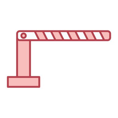 beyaz arkaplanda izole edilmiş bariyer simgesi vektörü Web ve mobil uygulama tasarımı, yol işareti, doğrusal sembol