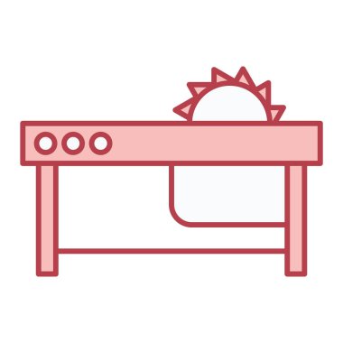 Lamba ikonlu ahşap masa. Ağ için ahşap sandalye vektör simgelerinin özet çizimi