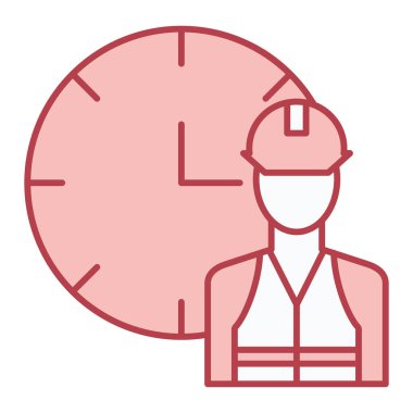 Miğferi ve şapka vektör çizimi olan işçiler