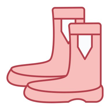 Kauçuk simgesi botlar. vektör çizim