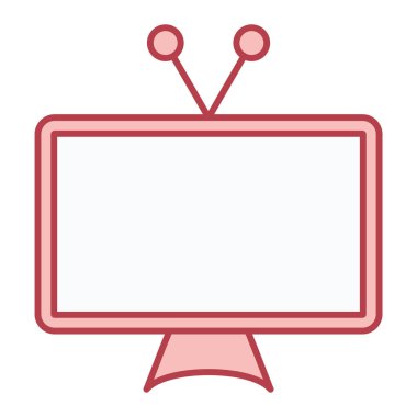 TV simgesi vektör illüstrasyonu