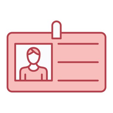 ID kart simgesi vektör illüstrasyonu