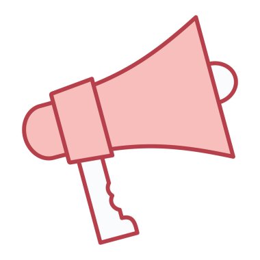 megafon ikonu. Hoparlör ve megafon teması. Yalnız tasarım. vektör illüstrasyonu