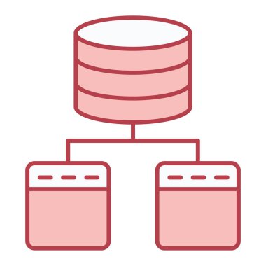 veritabanı. Web simgesi basit illüstrasyon