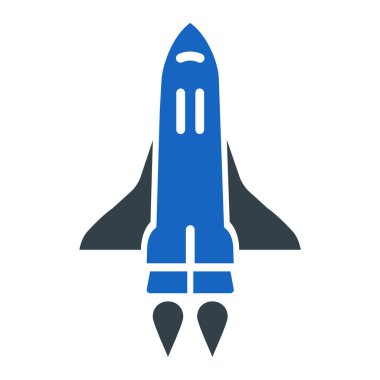 roket simgesi vektörü beyaz arkaplanda izole edildi, uzay gemisi şeffaf işareti