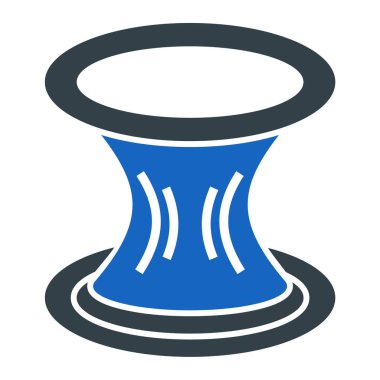 Tek bir mavi ve beyaz su bırakma simgesinin vektör çizimi