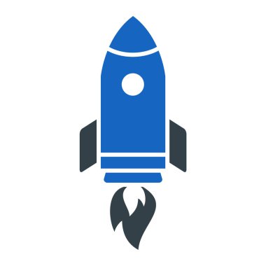 roket ikonu vektör illüstrasyonu