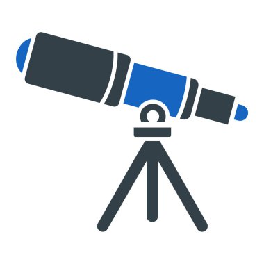 Teleskop. Web simgesi basit illüstrasyon