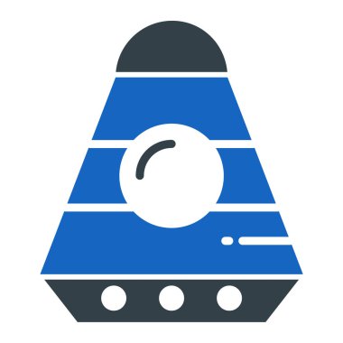 Roket. Web simgesi basit illüstrasyon