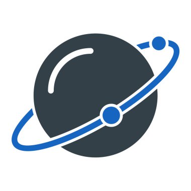 Gezegen ikon vektörü. Ana hatlı kablosuz roket işareti. izole edilmiş sınır sembolü çizimi