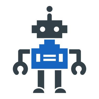 robot ikon vektör illüstrasyonu