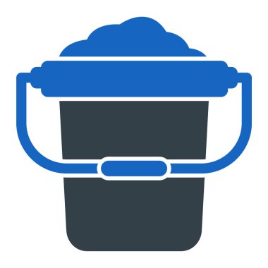  Kova ikonu. Web için temizlik ekipmanı vektör simgelerinin basit çizimi