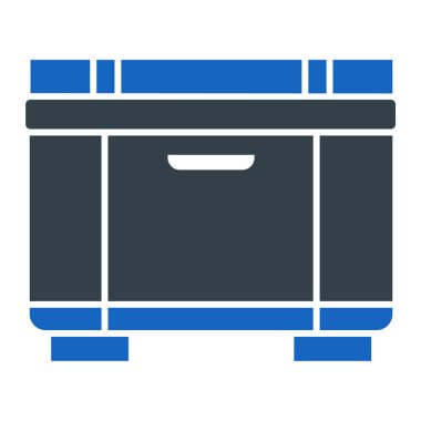 Modern b 'nin vektör illüstrasyonu çekmece simgesinden yoksun