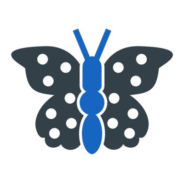 Kelebek. Web simgesi vektör illüstrasyonu