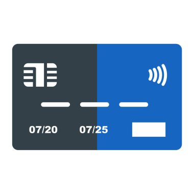 Kredi kartı ikonu vektör illüstrasyonu