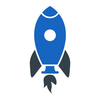 roket simgesi, vektör illüstrasyonu