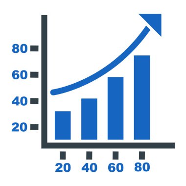 Bar çizelgesi simgesi. düz tasarım biçimi.