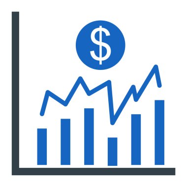 finansal grafik simgesi, vektör illüstrasyonu
