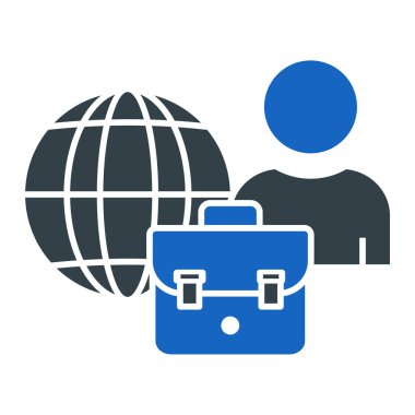 Seo ve ağ simgesinin vektör illüstrasyonu