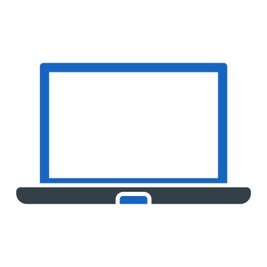 dizüstü bilgisayar simgesi. Web tasarımı için masaüstü pc vektör simgelerinin düz çizimi