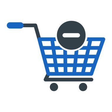 Alışveriş arabası ikonu. vektör illüstrasyonu