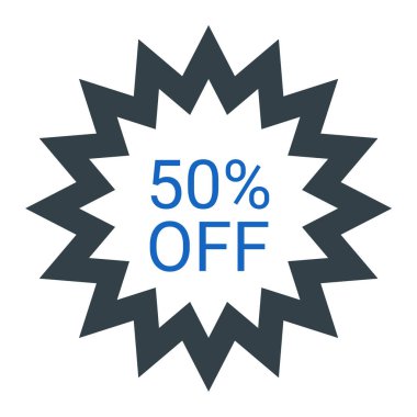 Metin satışı, vektör illüstrasyonlu indirimli etiket