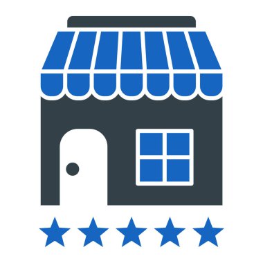 Dükkan. Web simgesi basit illüstrasyon