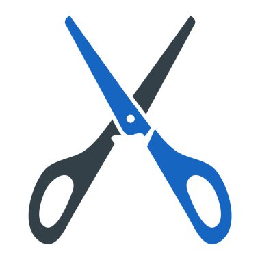 Makas simgesi. Web için makas vektör simgelerinin basit çizimi