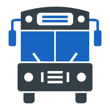 Otobüs. Web simgesi basit illüstrasyon