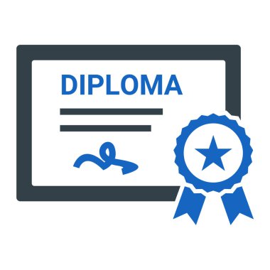 Sertifika. Web simgesi basit illüstrasyon