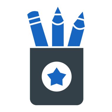 Kalemler. Web simgesi basit illüstrasyon