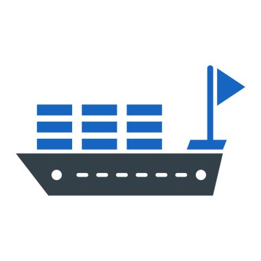 Gemi. Web simgesi basit illüstrasyon