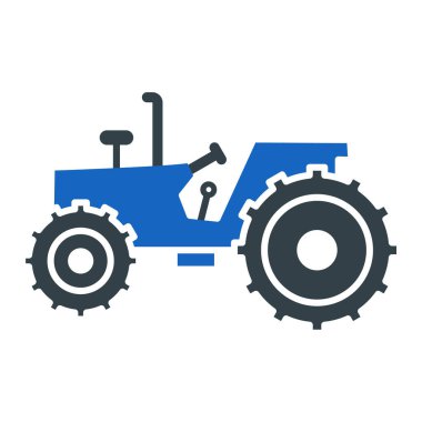 Traktör ikonu. Vektör illüstrasyonu