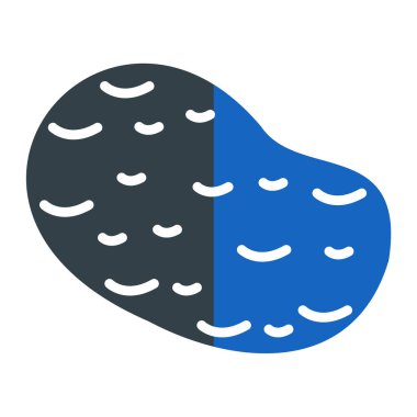 Ay ikonu vektörü. Düz çizim. 10 saniye.