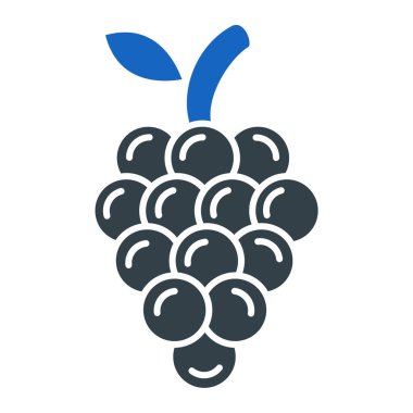 üzüm ikonu vektör illüstrasyonu