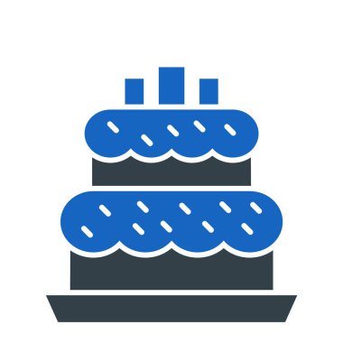 Kek ikonu vektörü. Pastane tabelası. izole edilmiş sembol çizimi